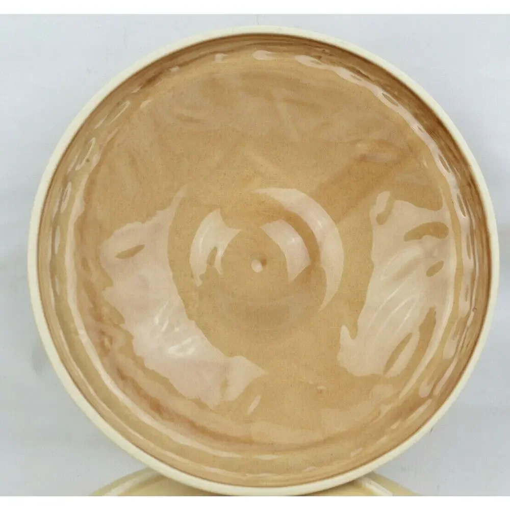 Vintage Ceramic Apple Pie Keeper Strawberry Covered Pie Dish 11x3 Brown Lid 3D